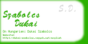 szabolcs dukai business card